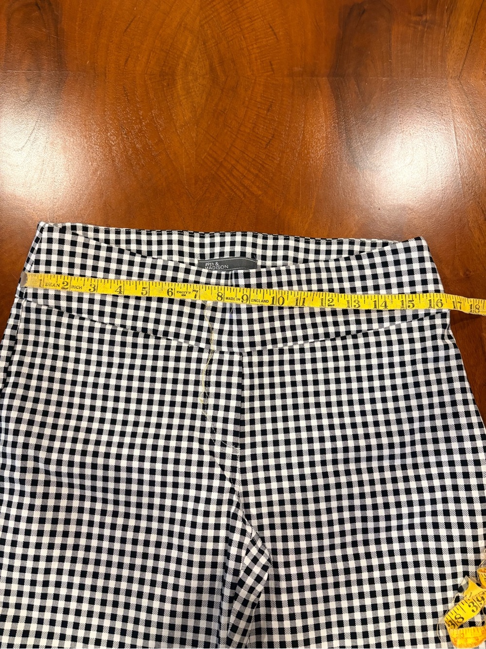 Black & White Gingham Pants (only sold) size M - Picture 6 of 6